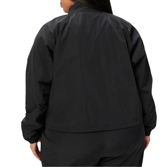 NWT Good American Black Shine Track Jacket Size 7 4XL Retail $89 - Picture 3 of 9